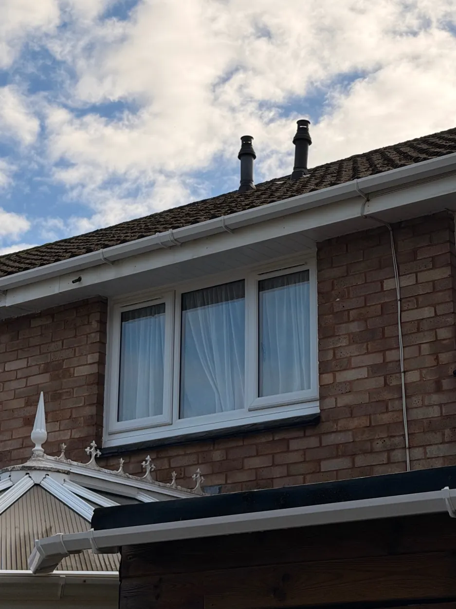 Finished fascia and soffit cleaning